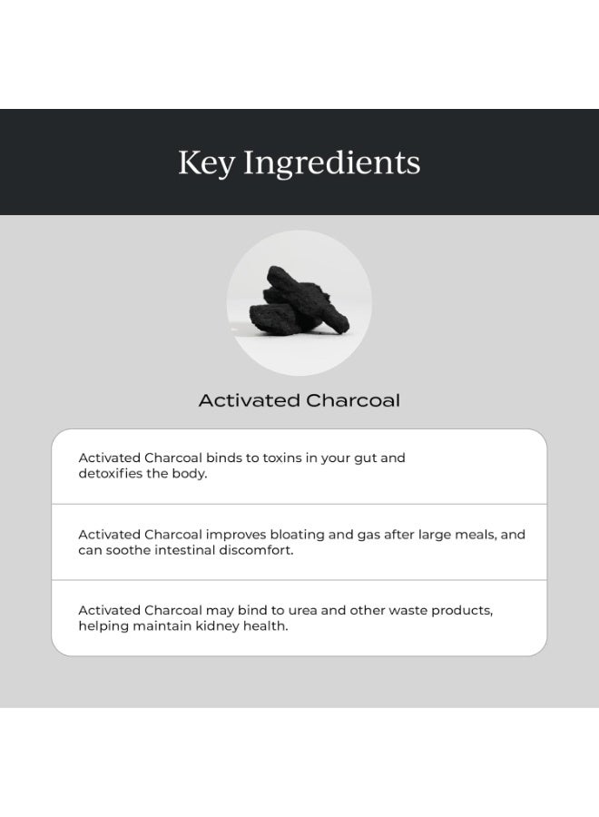 CYMBIOTIKA Activated Charcoal Liquid Supplement from Coconuts for Powerful Gut Health & Digestive Support, Reduces Bloating, Helps Detox, Vitamin E, Vegan, Lemon Cream Flavor, 26 Pack - Image 3